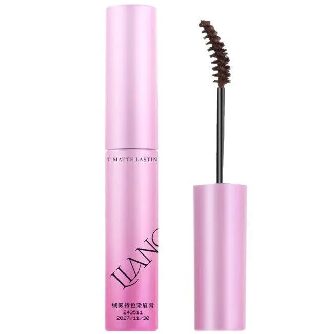 Velvet fog finish eyebrow cream in four natural shades including coconut palm milk coffee colour