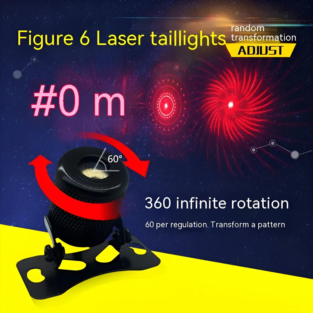 Motorcycle laser fog lamp with anti-collision warning system in aluminium housing