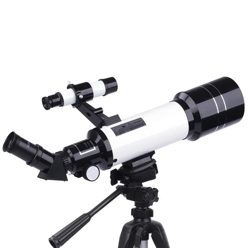 Dark blue children's astronomical telescope on tripod with 16X-66X magnification for moon observation