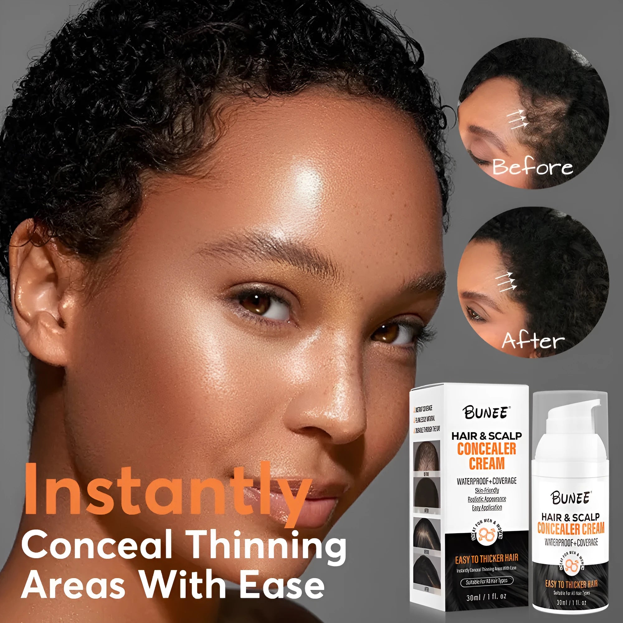 30ml scalp concealer pomade applicator for hair thinning coverage and natural-looking root concealment