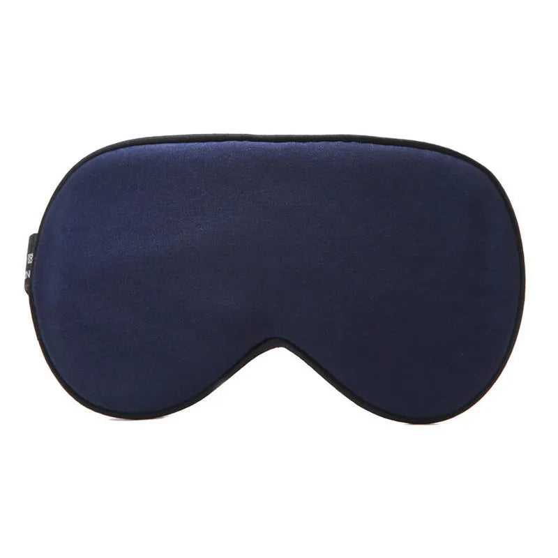 Double-sided mulberry silk eye mask showing embroidered design in multiple colour options