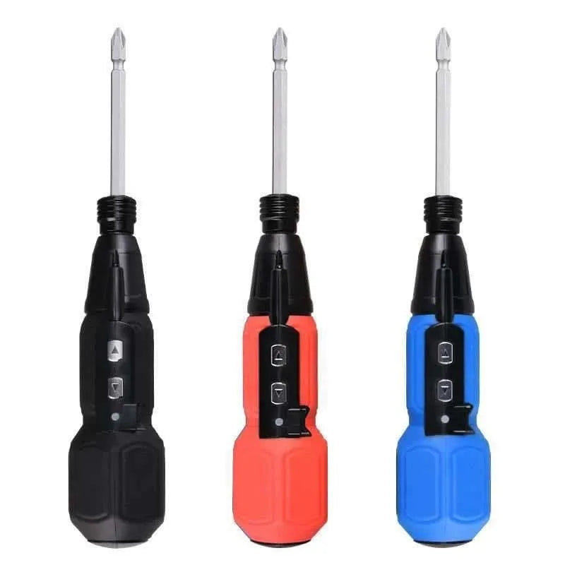 36V alloy steel straight handle electric screwdriver in black and blue colour options