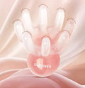 Pink octopus-shaped massage comb made from natural resin with storage bag for facial and head massage