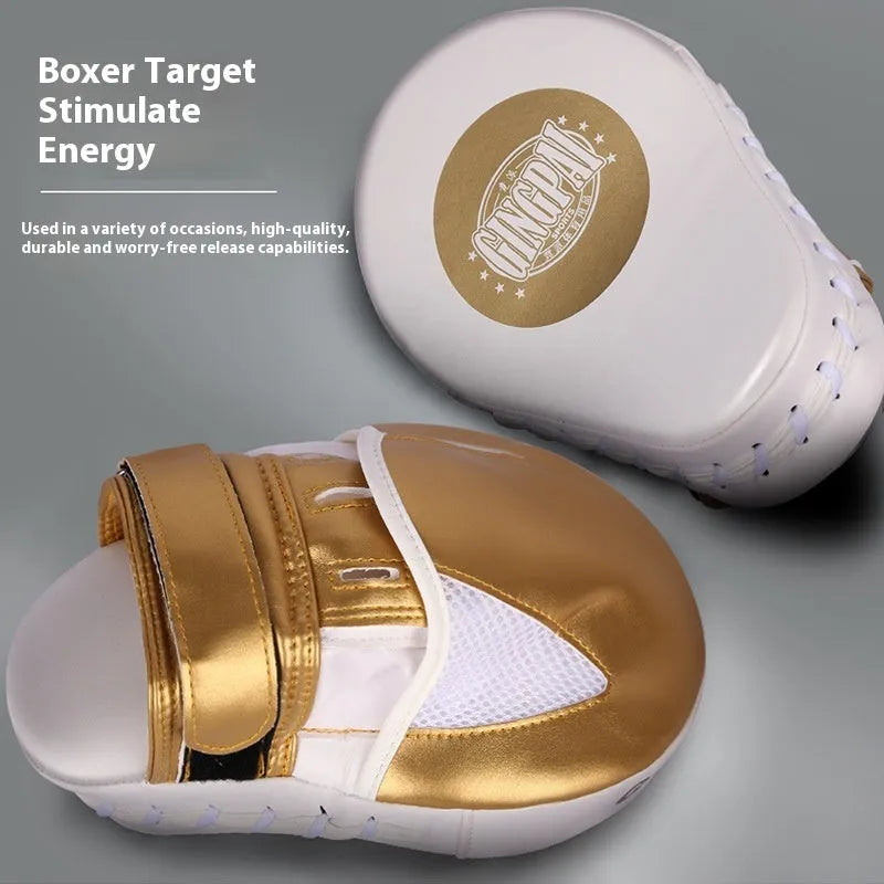 Vertical golden PU leather portable baffle target for boxing and sanda home training