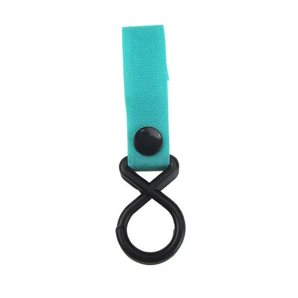 Nylon luggage Velcro hook showing colour options including black, red, blue, green and fluorescent choices