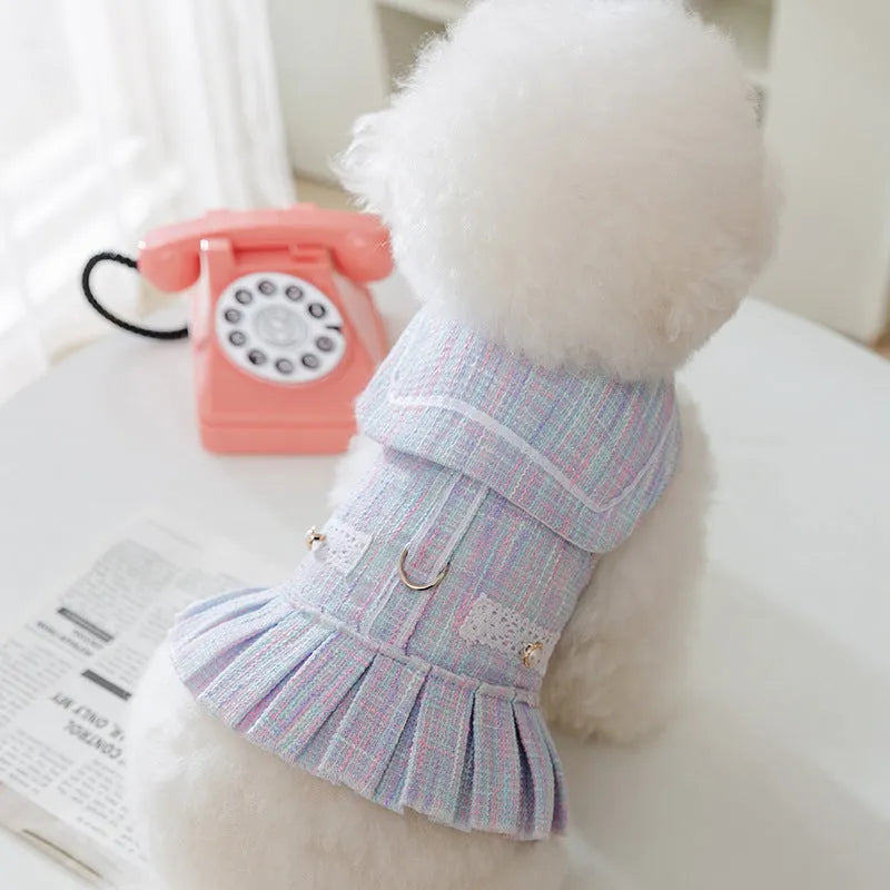 Salem purple polyester pet clothing for a cat or small dog, sized by weight.