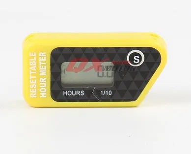 Black waterproof LCD maintenance timer for vehicle and engine service intervals