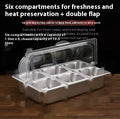 Stainless steel commercial food display box with lid for pastry and dessert presentation