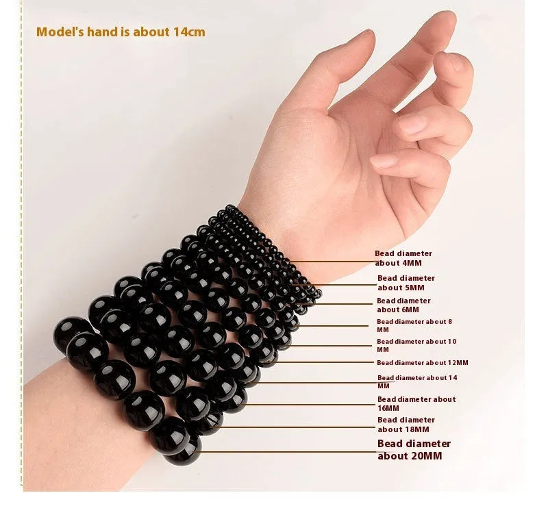 Natural smokey violet Hetian jade straight cut bracelet with 8x9mm beads