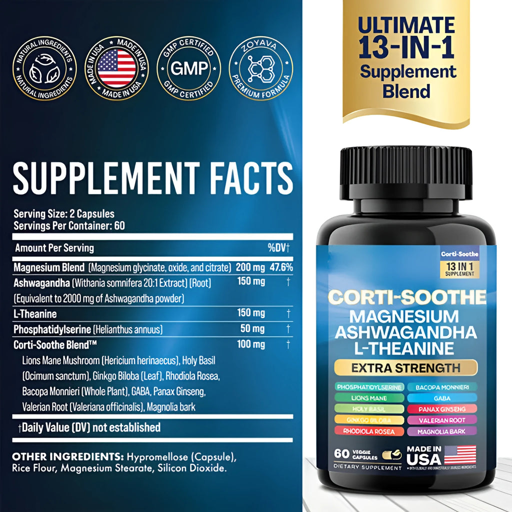 Bottle of 60 South African drunken eggplant magnesium capsules with vegetarian shell.