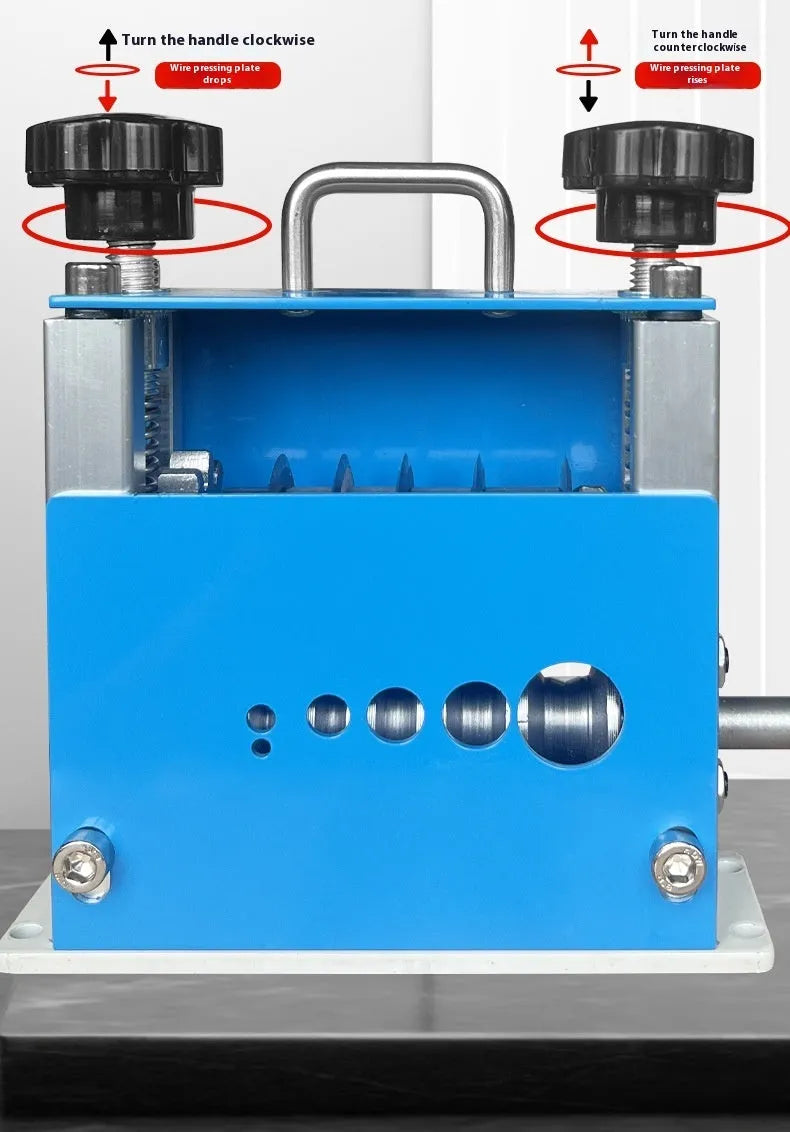 SD-017 manual wire stripping machine with compact 154mm length for 0.5-17mm diameter wires