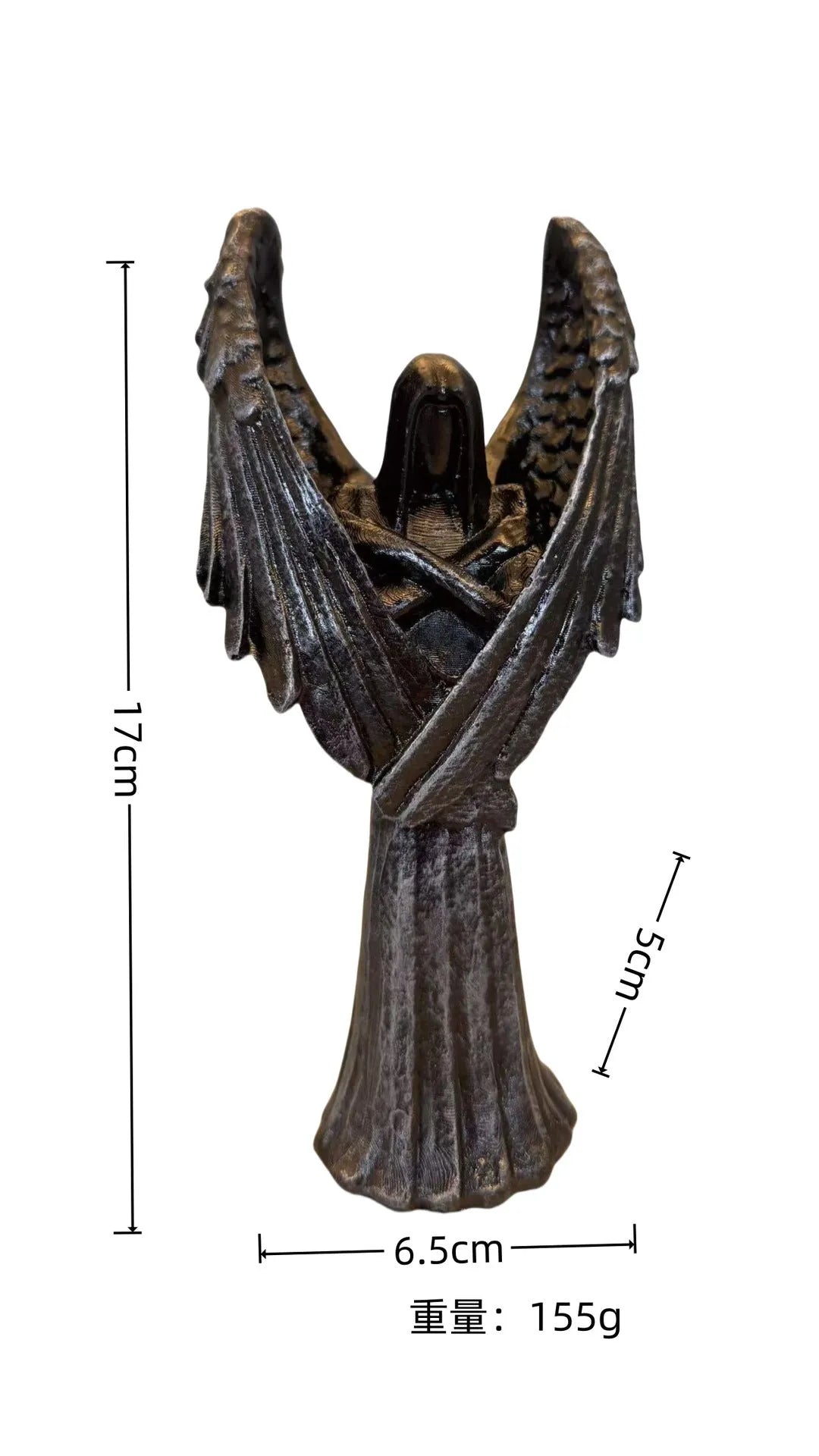 Dark Angel decorative resin statue ornament with Gothic fantasy design.