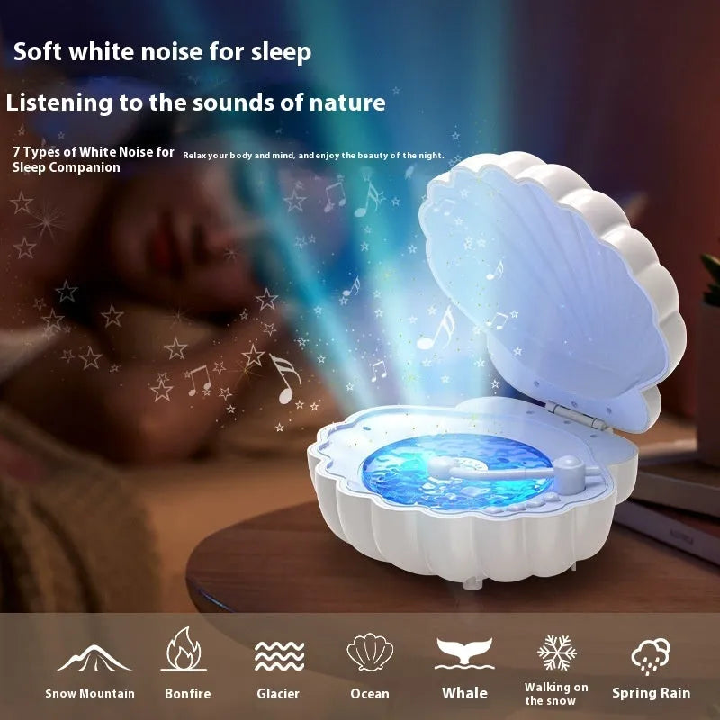 Retro vinyl record player design shell lamp in blue colour with lithium battery portable lighting