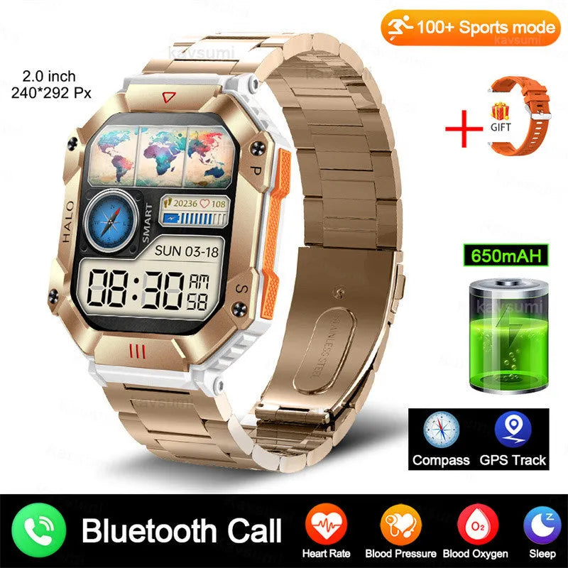 Android GPS smart watch for women's fitness with various strap options including black, gold, and leather styles