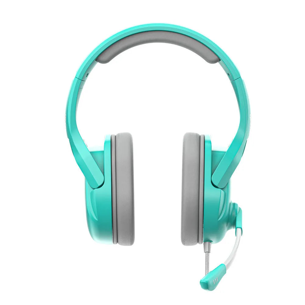 MH86 black and white gaming headset with detachable boom microphone and 2-metre cable