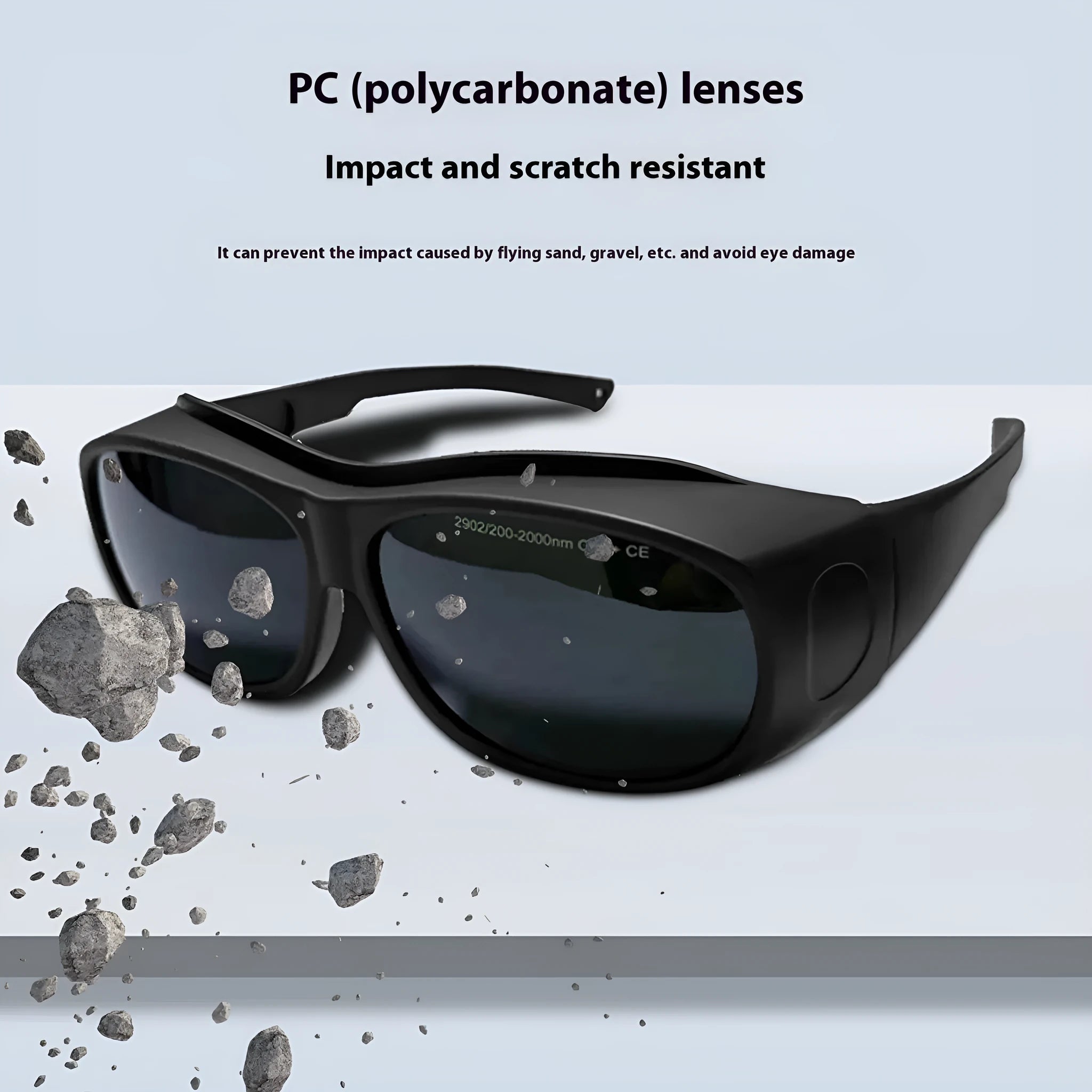 Photon skin rejuvenation laser protection goggles with polycarbonate lenses for 200-2000nm wavelength filtration