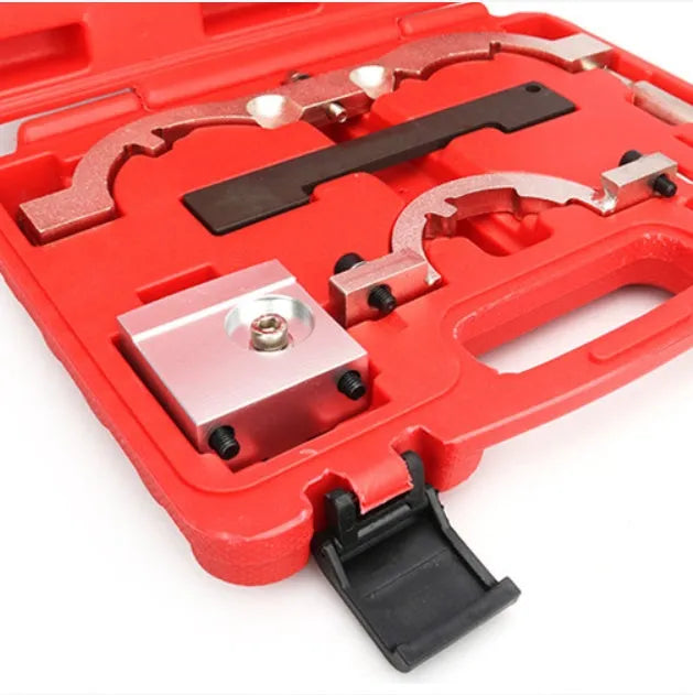 Opel 1.4 LUJ engine timing tool kit with red handles, seven chrome vanadium steel tools