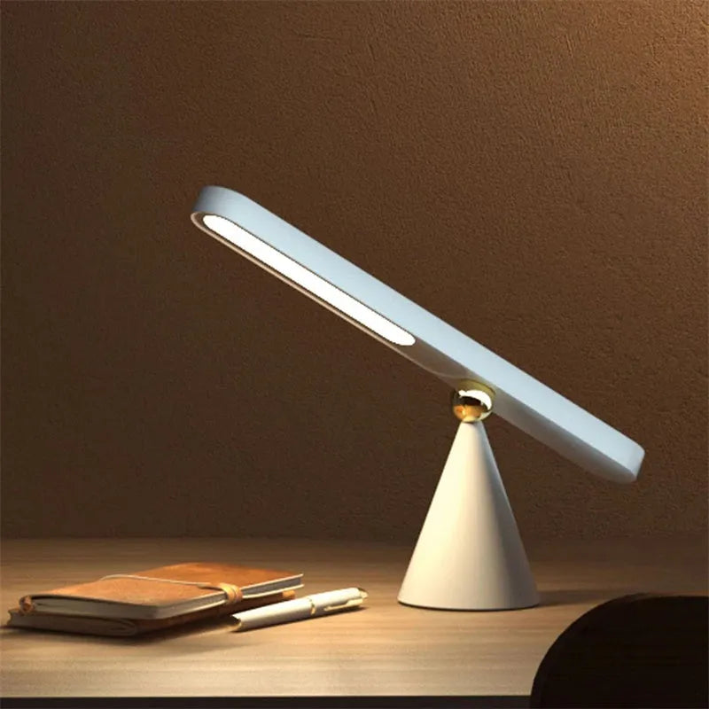 Geometric European-style desk lamp with magnetic suction base and touch controls