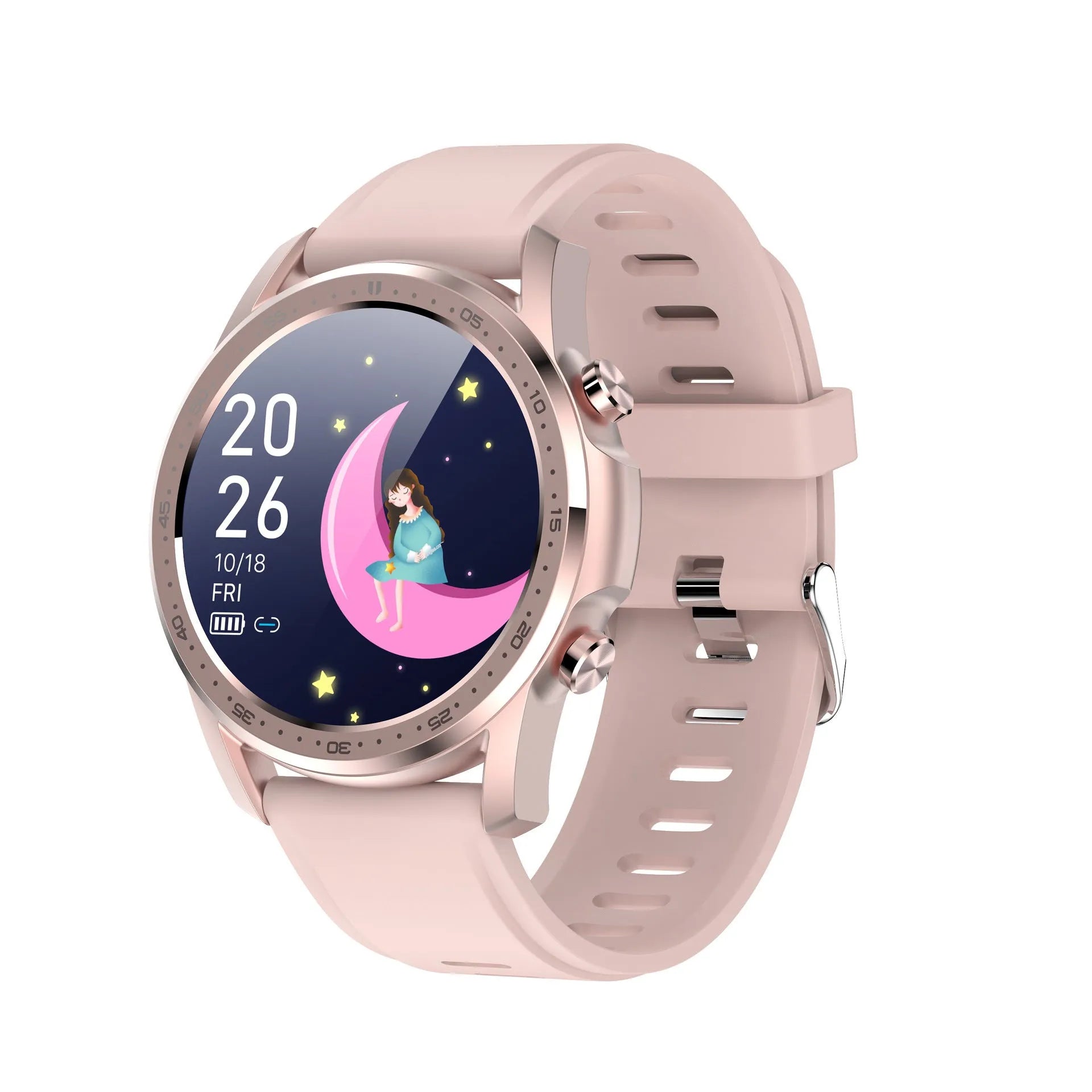 Youth2 Black smart bracelet with body temperature monitoring on a wrist, showing its 1.3-inch touch screen.