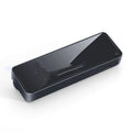 Black automobile air outlet aromatherapy light with LED illumination and fragrance stick compartment