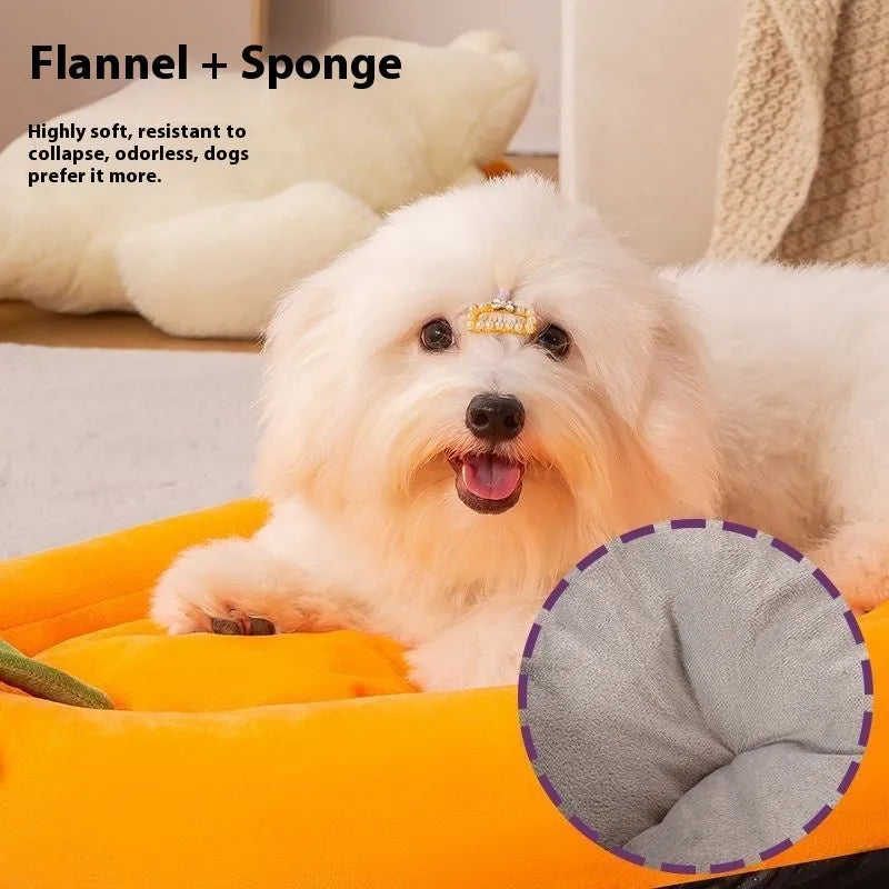 Universal removable washable dog mat in Brown Gray Orange Purple colours showing five size options