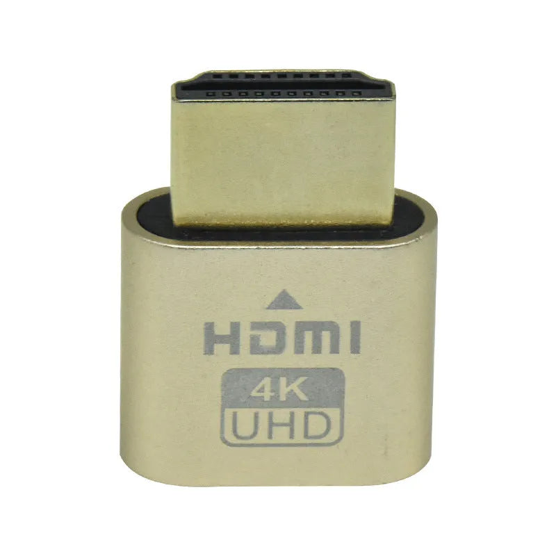 26.5mm HDMI interface virtual display dongle with metallic connector housing for graphics card dummy load applications