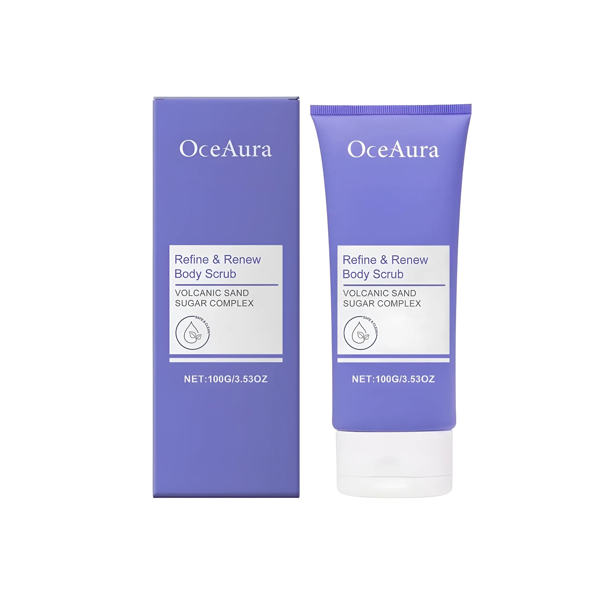 100g tube of walnut shell and volcanic ash body scrub cream with hibiscus extract