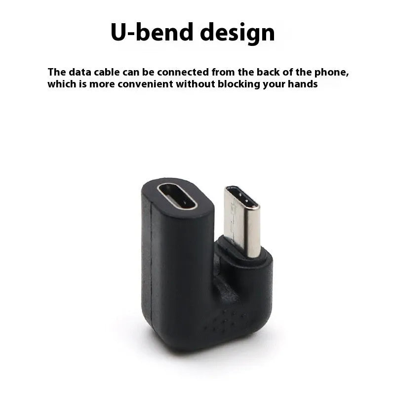 U-bend design mobile phone and tablet adapter extension cable with four adapter set
