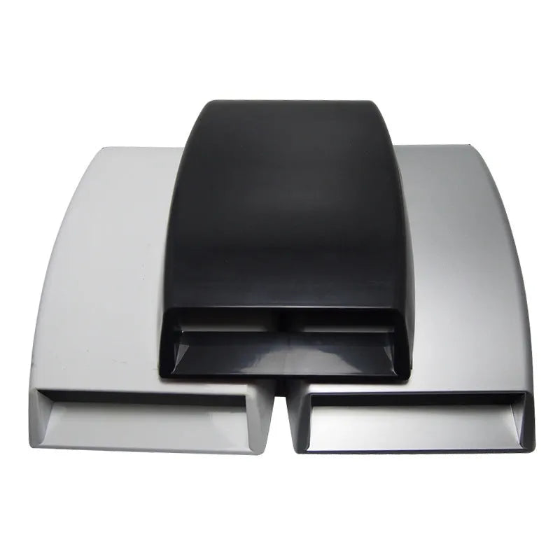 Black ABS plastic decorative simulation air vent for car interior decoration.