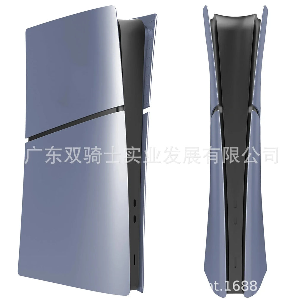 PS5 Slim replacement protective shell in ABS plastic, showing colour options for digital and optical drive models