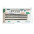 Black V-shaped fairy fishtail false eyelashes with thick segmented design ranging from 8mm to 12mm in length.