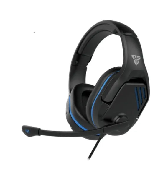 MH86 black and white gaming headset with detachable boom microphone and 2-metre cable