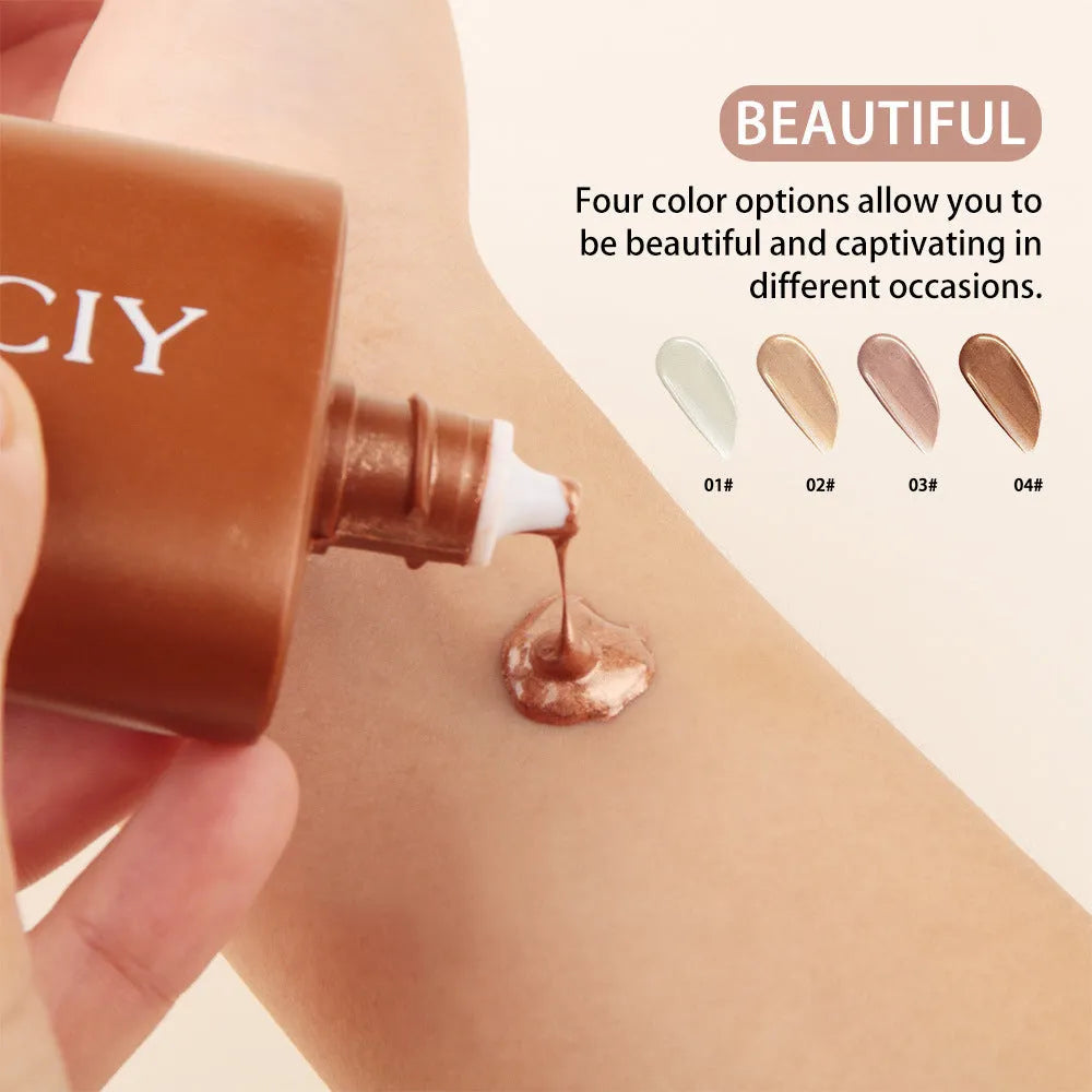 Face and body brightening contour liquid in 30ml bottle with four colour shade options