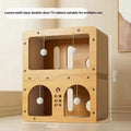 Double layer cat scratching board and bed in wear-resistant non-chip design