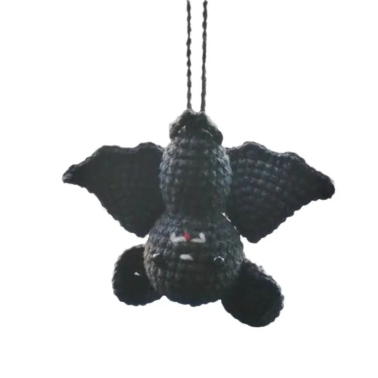 Plush hand-woven automobile hanging ornament with cartoon design for car interior decoration