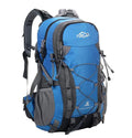 Polyester outdoor backpack in green with 20-35L capacity for hiking and camping