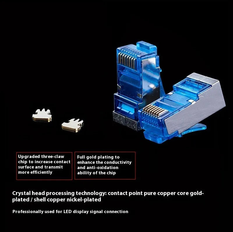 A 10-metre long grey CAT6 RJ45 network extension cable with a docking converter end.