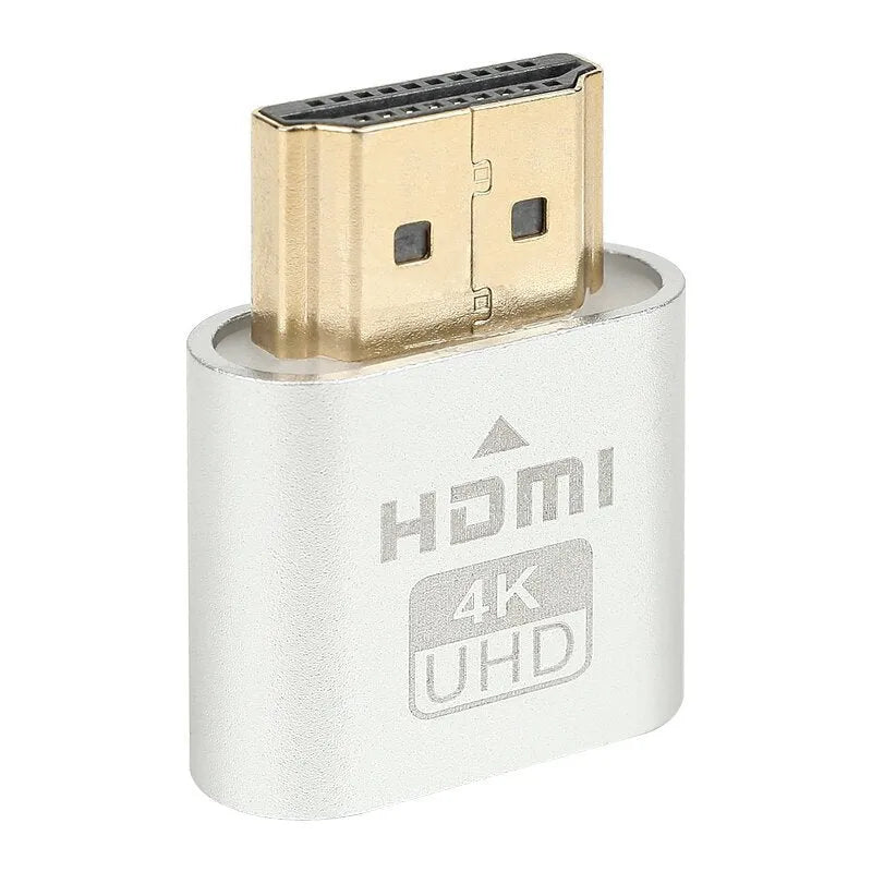26.5mm HDMI interface virtual display dongle with metallic connector housing for graphics card dummy load applications