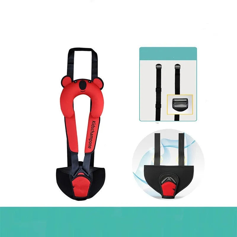 Portable child car seat belt retainer with polyester cushion for 12-36kg children