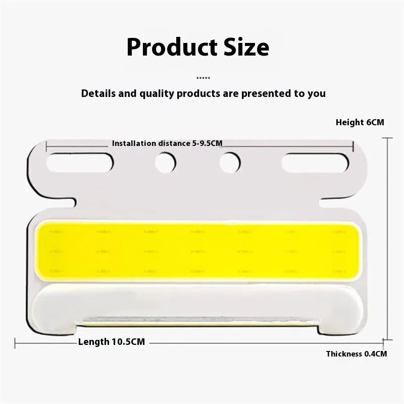 LED COB truck side light in aluminium alloy housing showing red, yellow, green, blue and white colour options