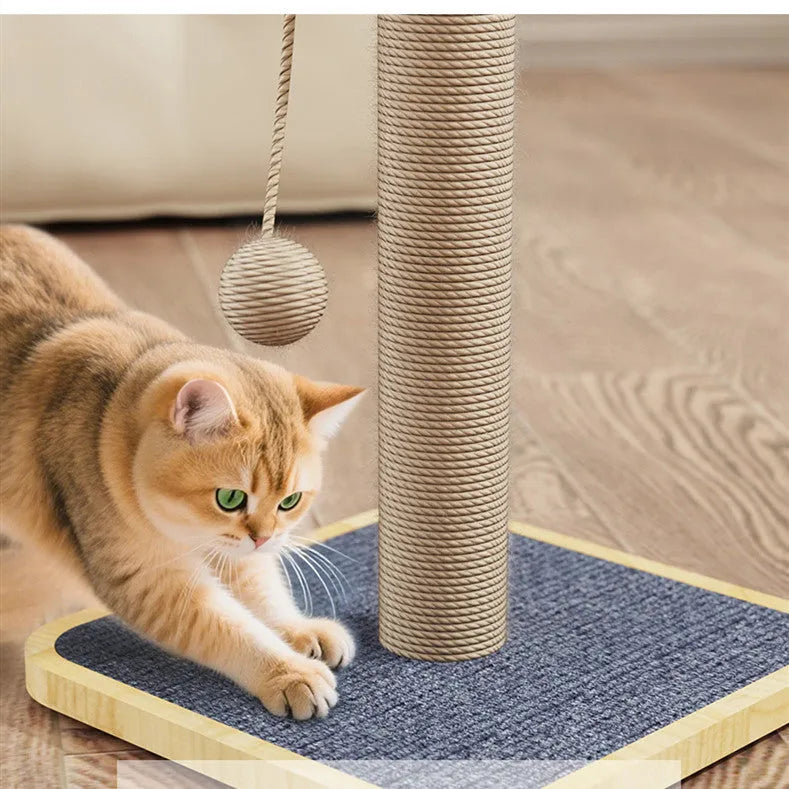 Scratch-resistant chip hanging ball cat climbing frame with pine wood construction and windmill design