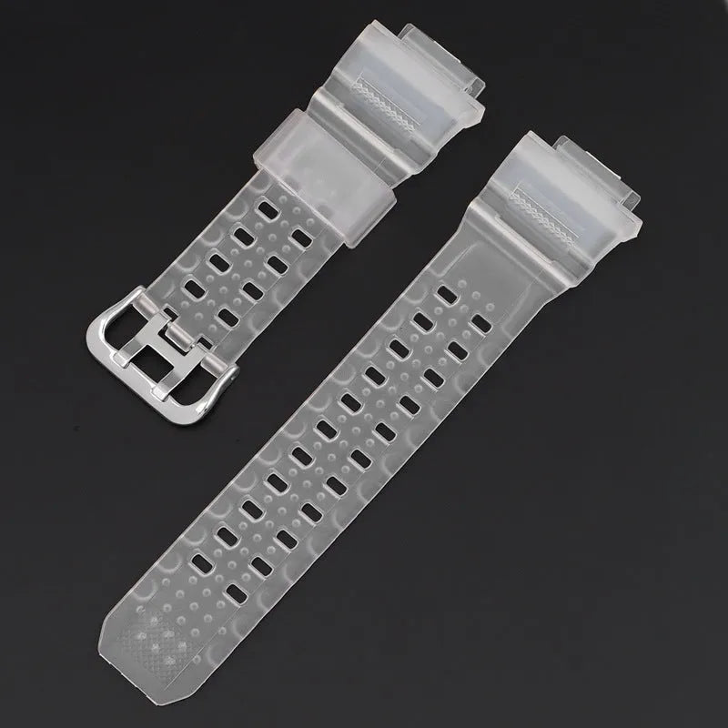 TPU camouflage pattern watch strap replacement band with silver buckle