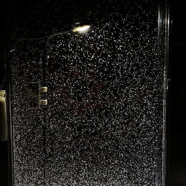 DIY magic snowy landscape night light kit with small street light design and flowing snow LED effects