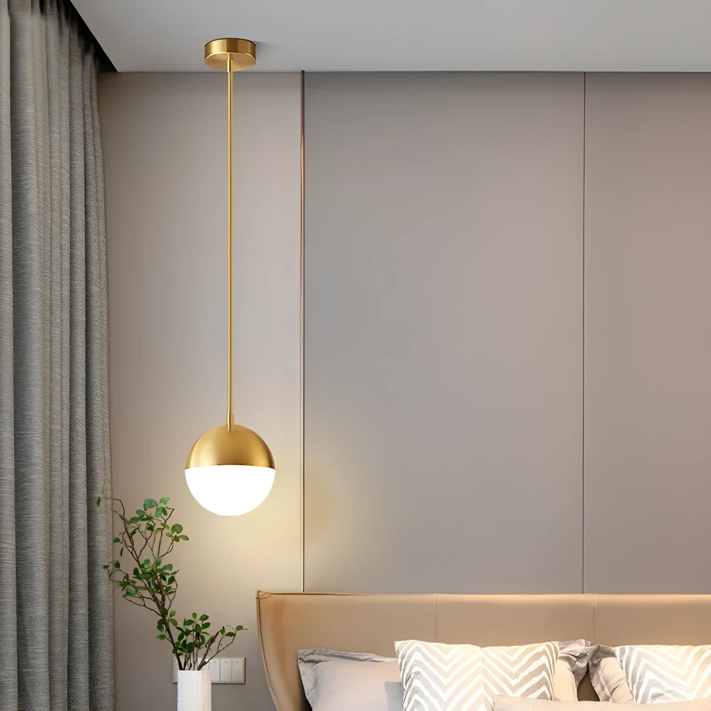 Nordic iron and glass chandelier with gold hanging wire 15cm for bedroom or TV wall