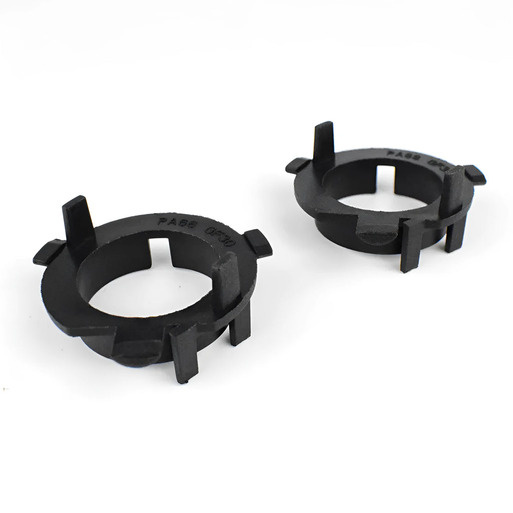ABS plastic car LED headlight card holder showing 3.8cm x 3.7cm x 1cm dimensions