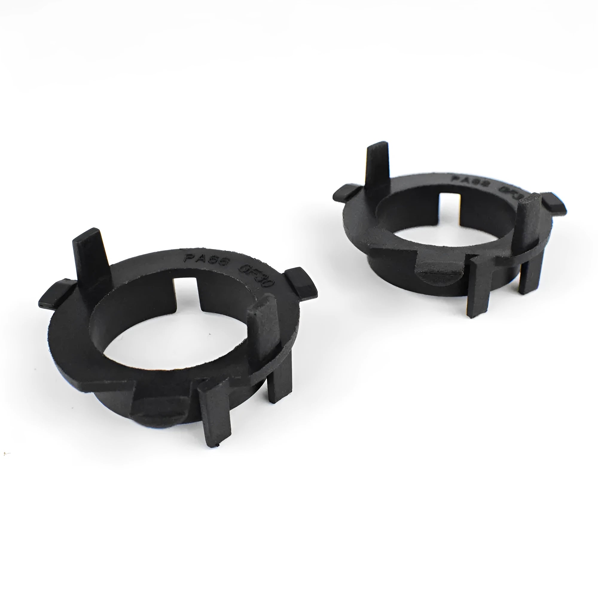 ABS plastic car LED headlight card holder showing 3.8cm x 3.7cm x 1cm dimensions