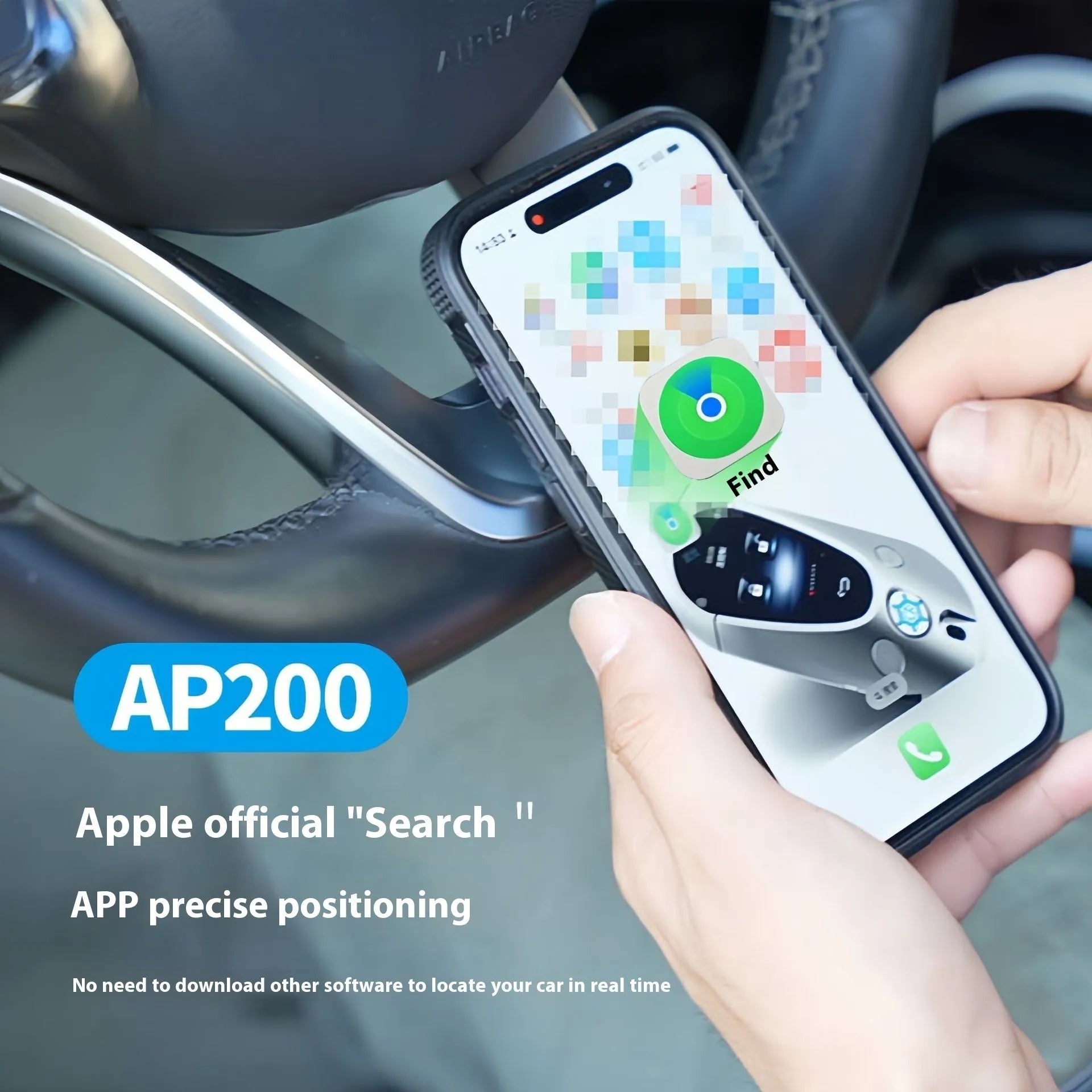 Black ABS plastic car charger GPS locator device for vehicle tracking.