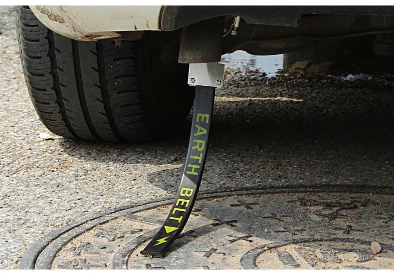 Black car electrostatic grounding chain measuring 370mm with rubber housing and copper wire core