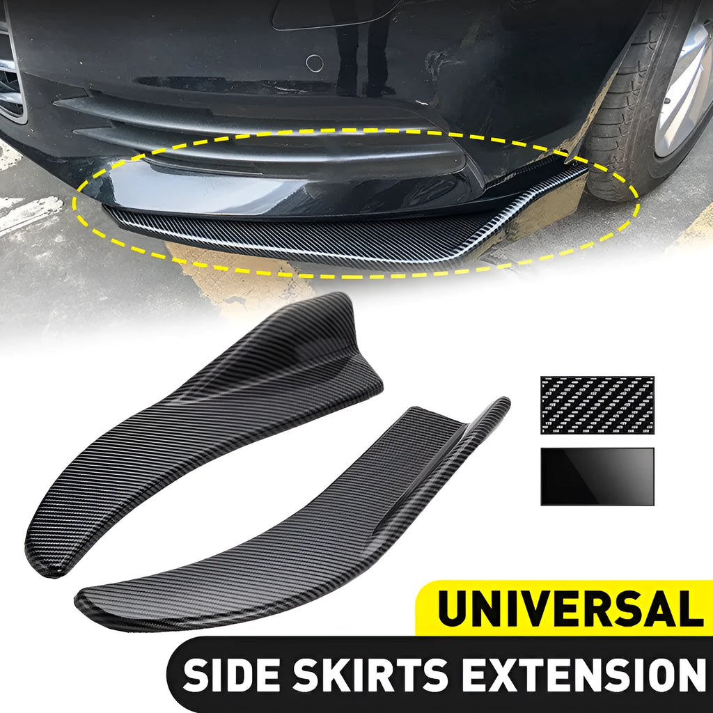 Front and rear deflector lights for General Motors vehicles with carbon fibre finish