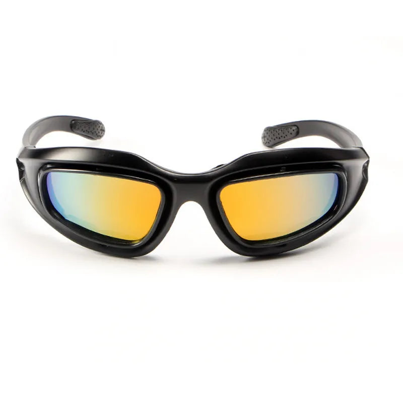 Sports goggles with polarized tactical sunglasses for outdoor cycling in PC frame